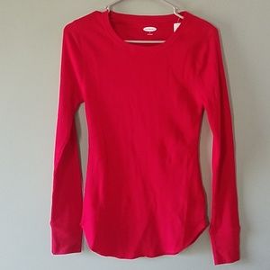 Old Navy Red Waffle Thermal Size Small
